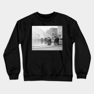 New York City Firemen, 1908. Vintage Photo Crewneck Sweatshirt